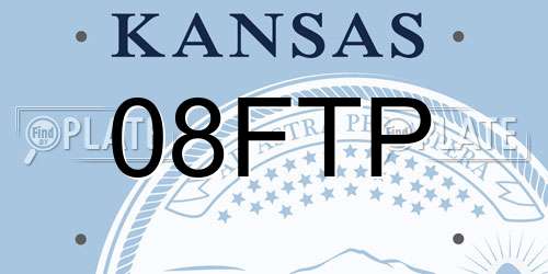 08FTP Kansas License Plate