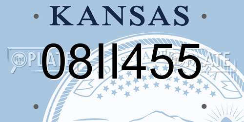 08II455 Kansas License Plate