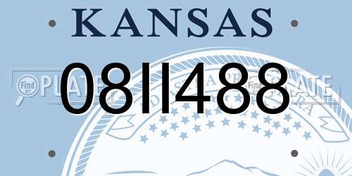 08II488 Kansas License Plate