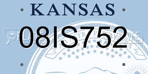 08IS752 Kansas License Plate