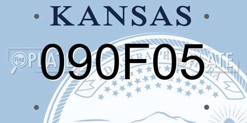 090F05 Kansas License Plate