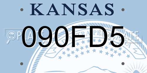 090FD5 Kansas License Plate