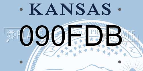 090FDB Kansas License Plate