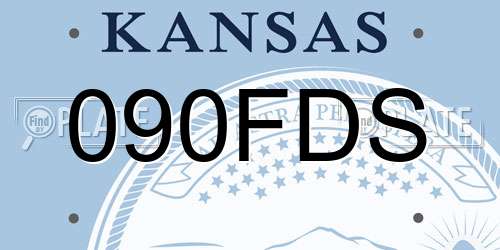 090FDS Kansas License Plate