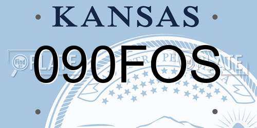 090FOS Kansas License Plate