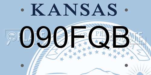 090FQB Kansas License Plate