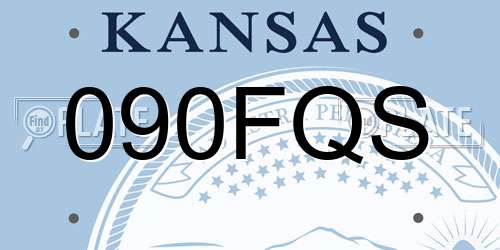090FQS Kansas License Plate