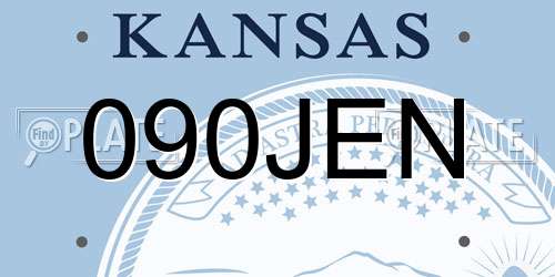 090JEN Kansas License Plate