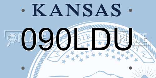 090LDU Kansas License Plate