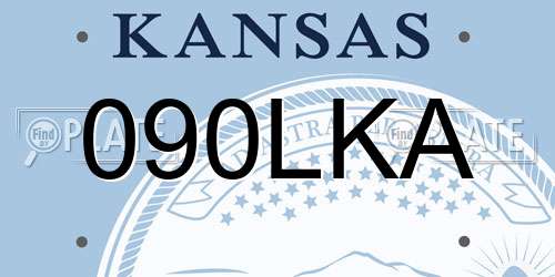 090LKA Kansas License Plate