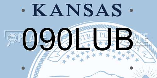 090LUB Kansas License Plate