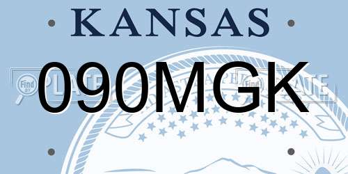 090MGK Kansas License Plate