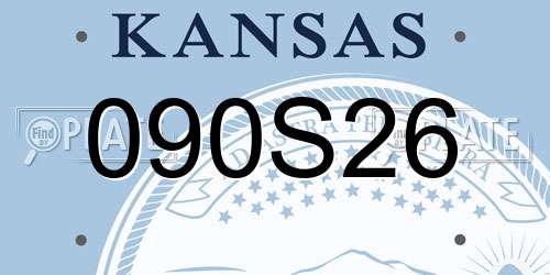 090S26 Kansas License Plate