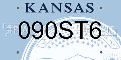 090ST6 Kansas License Plate