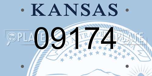 09174 Kansas License Plate