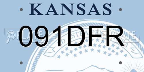 091DFR Kansas License Plate
