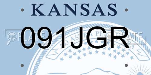 091JGR Kansas License Plate