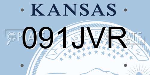 091JVR Kansas License Plate