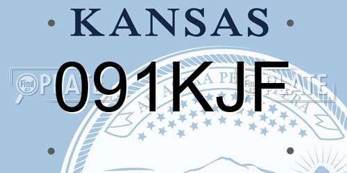 091KJF Kansas License Plate