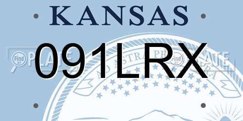 091LRX Kansas License Plate