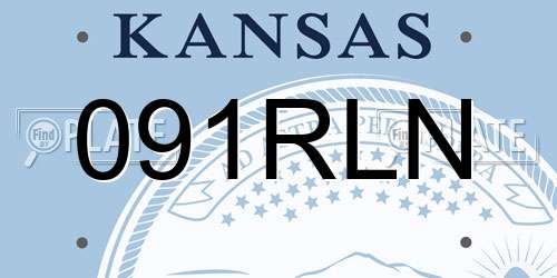 091RLN Kansas License Plate