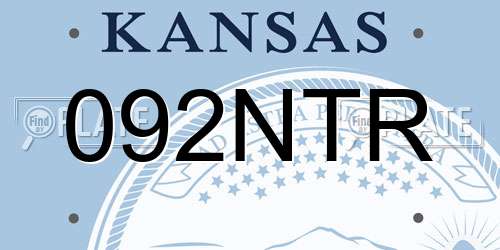092NTR Kansas License Plate