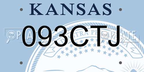 093CTJ Kansas License Plate