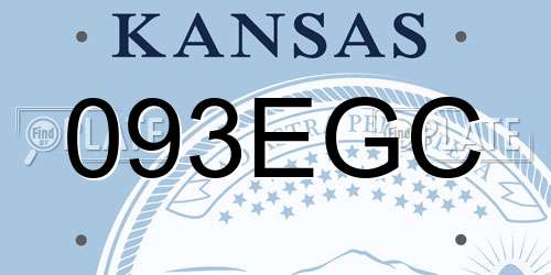 093EGC Kansas License Plate