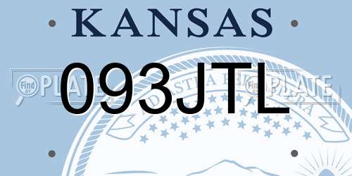 093JTL Kansas License Plate