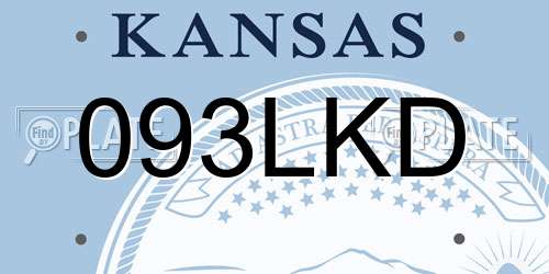 093LKD Kansas License Plate