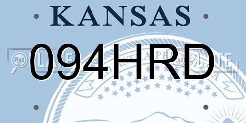 094HRD Kansas License Plate