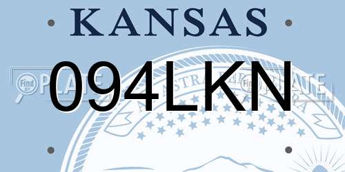 094LKN Kansas License Plate