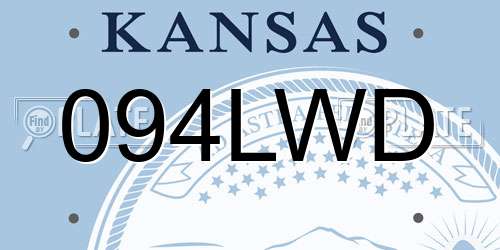 094LWD Kansas License Plate