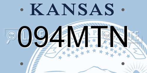 094MTN Kansas License Plate