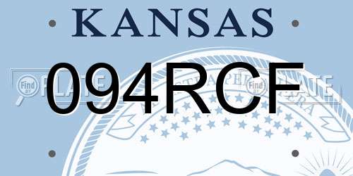 094RCF Kansas License Plate