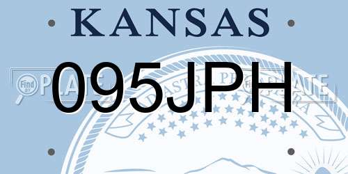 095JPH Kansas License Plate