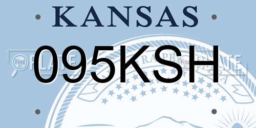 095KSH Kansas License Plate