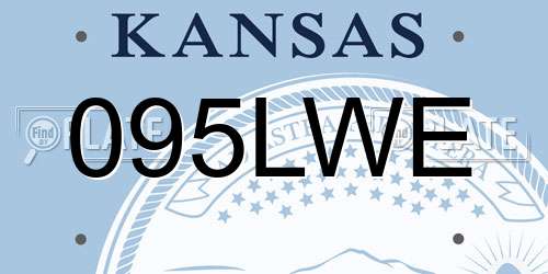 095LWE Kansas License Plate