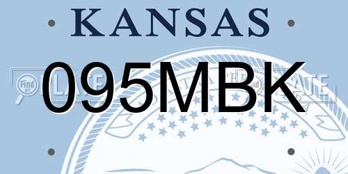 095MBK Kansas License Plate