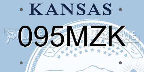 095MZK Kansas License Plate
