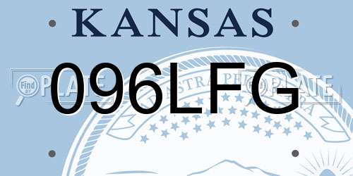 096LFG Kansas License Plate