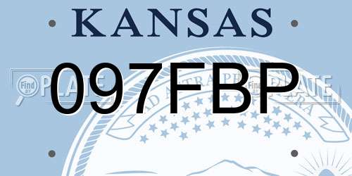 097FBP Kansas License Plate