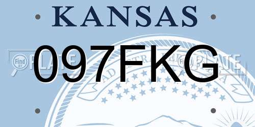 097FKG Kansas License Plate