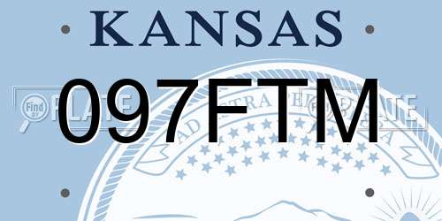 097FTM Kansas License Plate