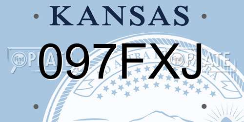 097FXJ Kansas License Plate