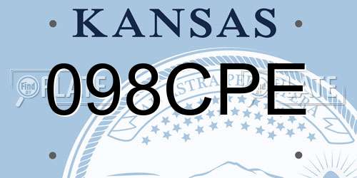 098CPE Kansas License Plate