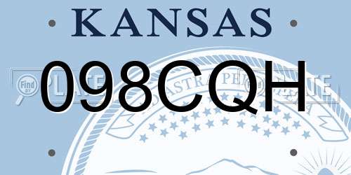 098CQH Kansas License Plate