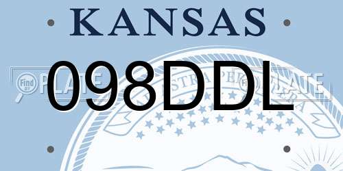 098DDL Kansas License Plate