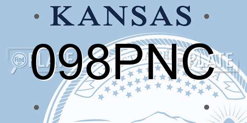 098PNC Kansas License Plate