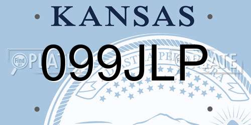 099JLP Kansas License Plate